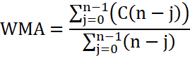 Ważona średnia ruchoma formuła