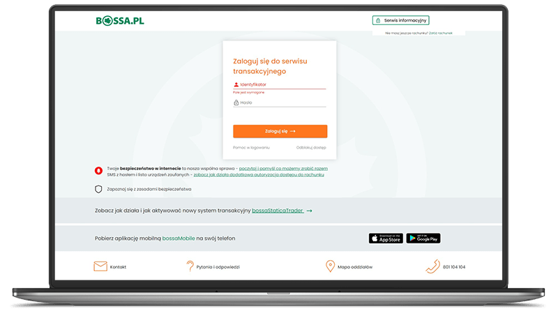 Bossa Serwis transakcyjny laptop